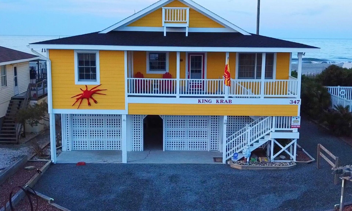 Holden Beach House | Beach Front Family Home with a NEW Beach! Incredible Screened In Porch!