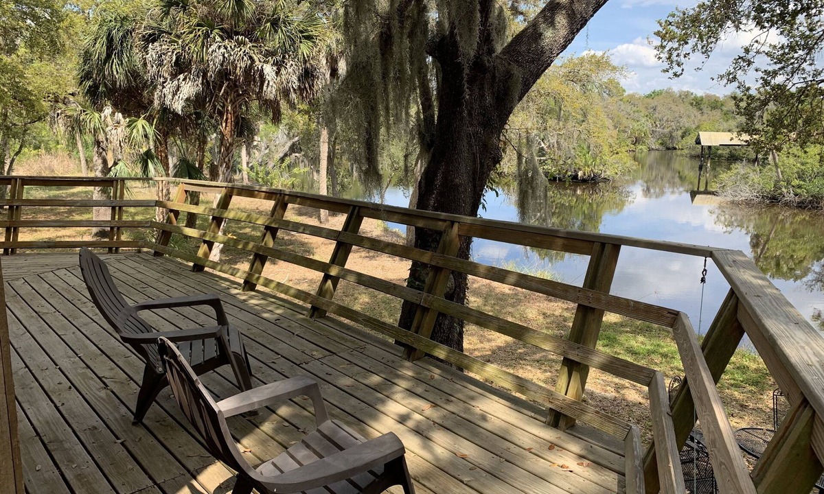 Braden River House | Luxurious house on secluded 3.8 acres, oak trees on Manatee River, large decks.