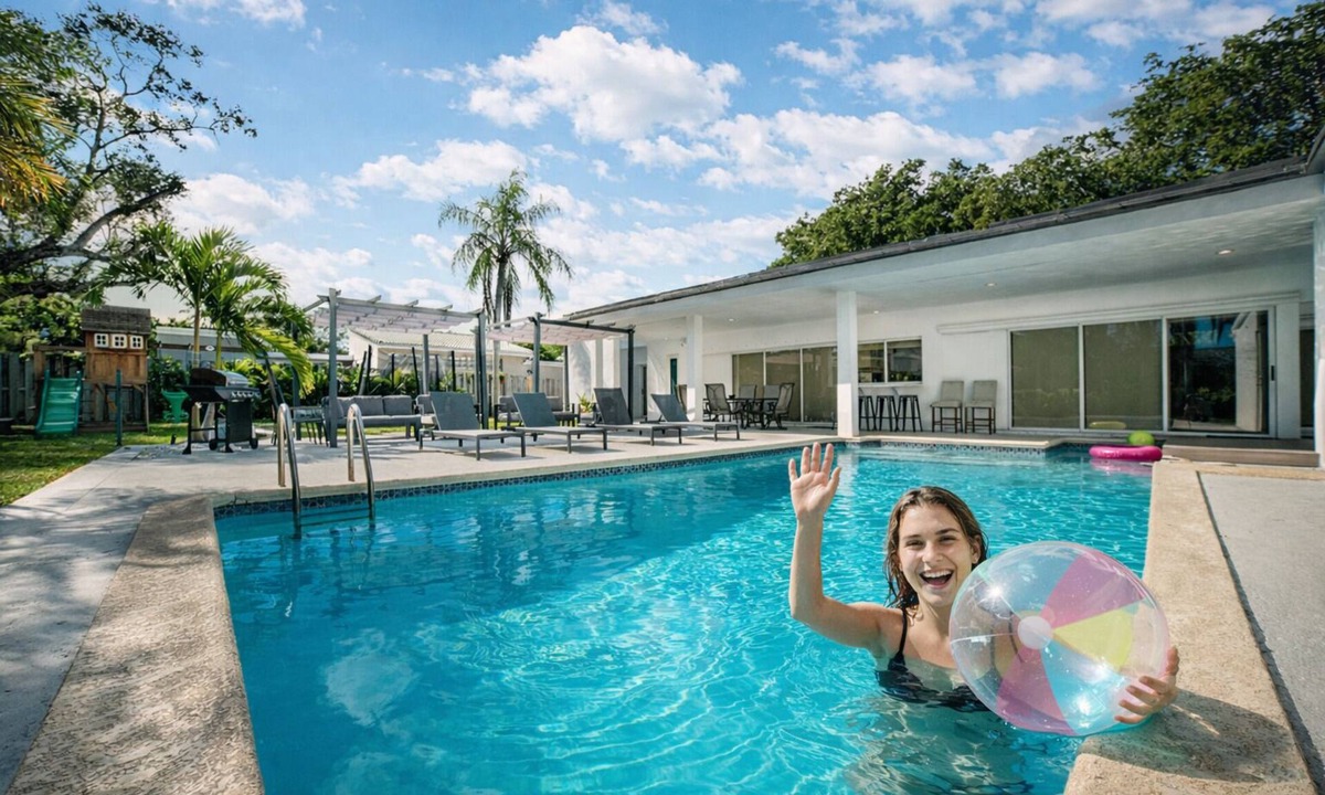 Cutler Bay House | Modern Retreat Game Room, Playground & Pool BBQ