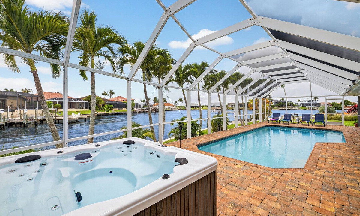 Burnt Store House | The Cape Escape! Waterfront/heated pool/hot tub/sunsets; Burnt Store Area!
