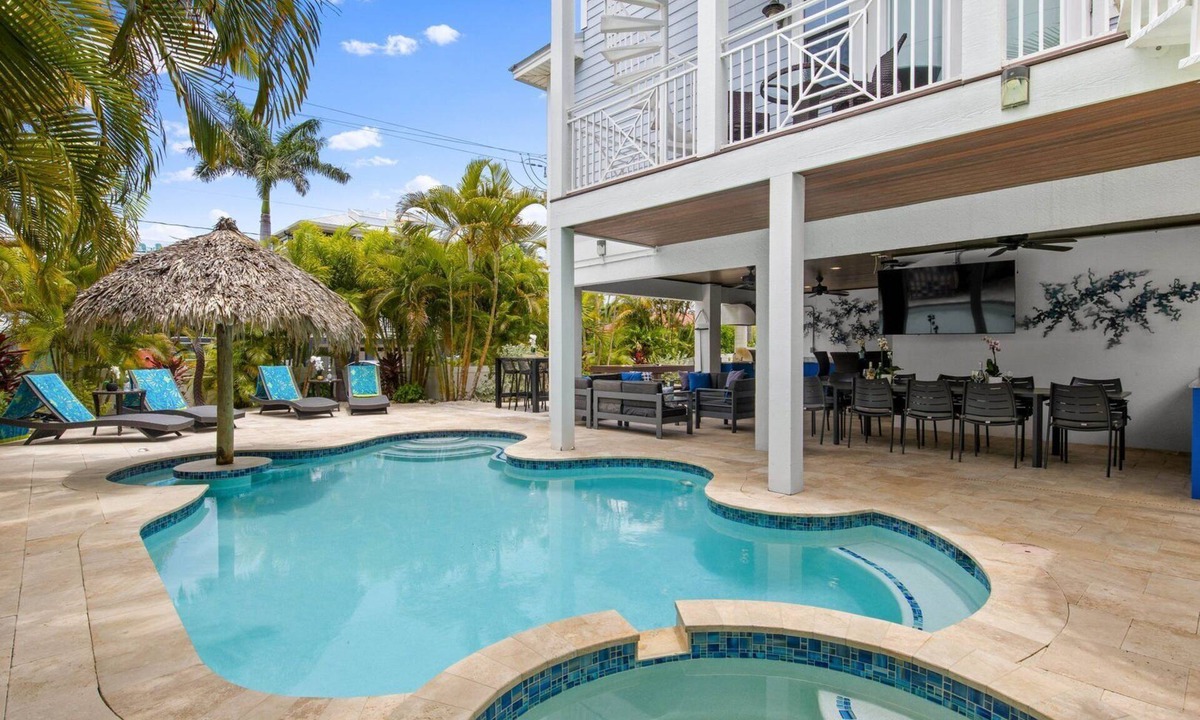 Holmes Beach House | Turtle Cove: 4 Houses to Beach, Elevator, Pool, by Anna Maria Life Vacation Rentals