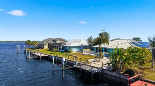 Gulf Cove House | Waterfront Villa w Pool, Dock and Gulf Access