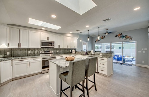 Yacht Club House | All New Luxury Waterfront Home Each Bedroom has full bathroom, Heated Pool&Spa