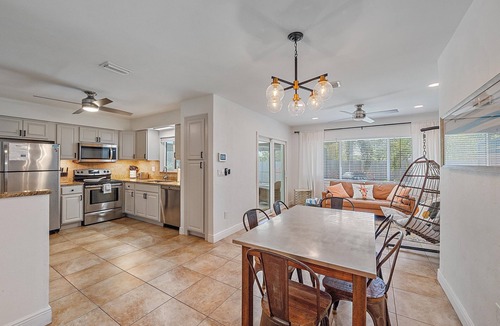 Southgate House | Chic Mid-Century Home in Quiet Area, Heated Pool, Pets OK, 10 Mins to Siesta Key