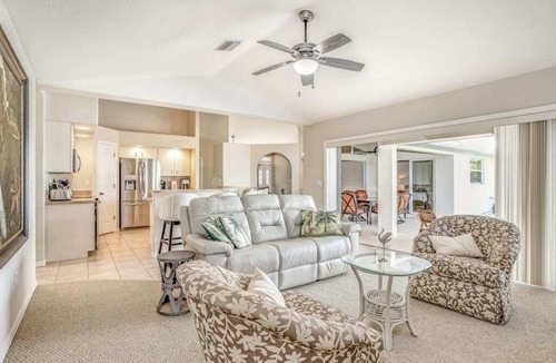 South Gulf Cove House | Dog-friendly home with private heated pool, grill, A/C, & washer/dryer