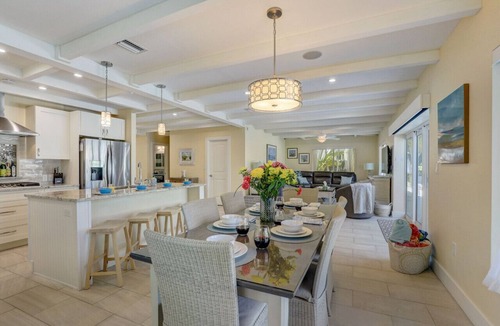 Sarasota House | Luxury Waterfront Home w/Private Heated Pool & Hot Tub | Walk to Lido Beach!