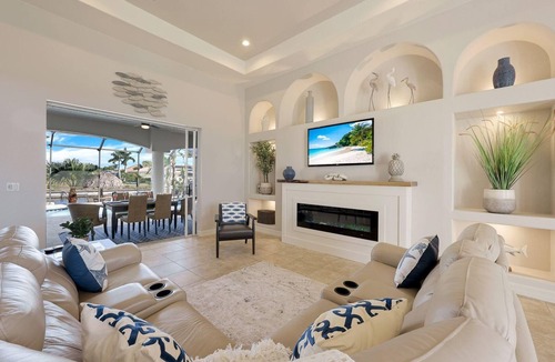 Burnt Store Villa | Quick Gulf Access Pool/Spa with Games Room + Tiki