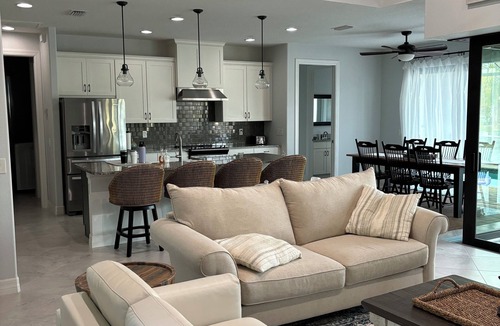 South Gulf Cove House | THREE PALMS PARADISE! Modern, 3-Bedroom Home, that sleeps 12. Port Charlotte, FL