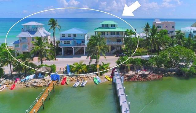 3 Florida side-by-side Beach Houses; Sleeps 50+. Pools, Hot Tubs, Docks ON Beach in Stuart