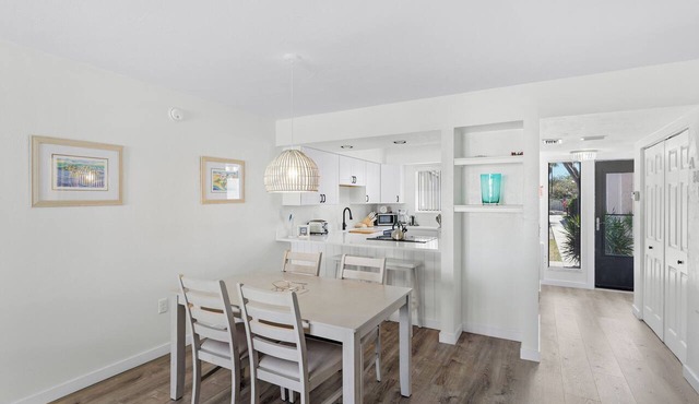 A short walk to the beach and direct pool access!