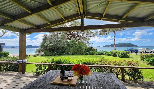 Absolute Beachfront Bach - Classic kiwi bach with absolute beachfront location! in Hahei