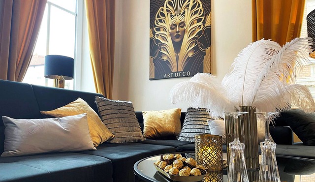 ART Deco Design-luxus-apartment, Beste Lage, Garten in Gera