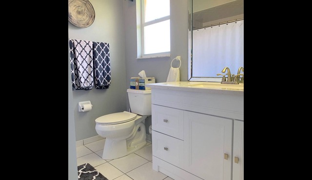 Beautifully remodeled three bedroom two bath waterfront property with pool.