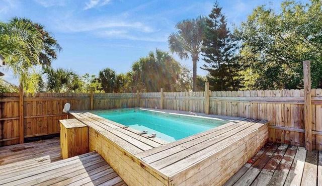 Gorgeous canal front home, above ground pool & close to beach