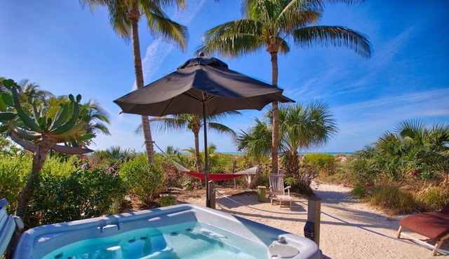 Old Florida Beach Cottage, ON the beach, Pet Friendly, stargaze in the hammock