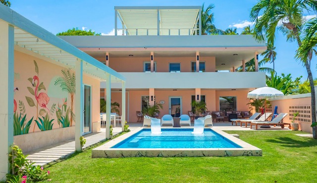 Palm Villa- Rooftop, Pool and Direct Beach Access in Río Grande