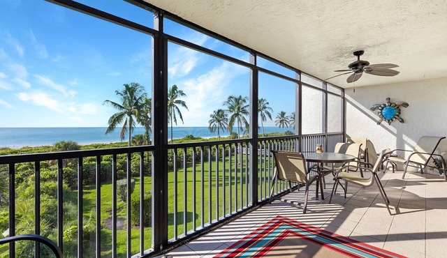 Sanibel Beachfront Luxury Condo Full Gulf View! 3BR, 2 BA! Covered Prkg! Sports!
