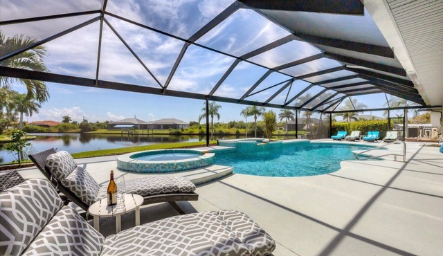 South Gulf Cove 5 Bedroom Private Home with Pool on Canal