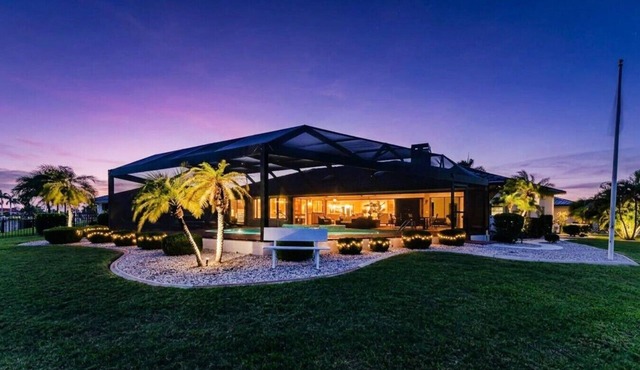 Tropical Waterfront Villa with Heated Pool & Spa