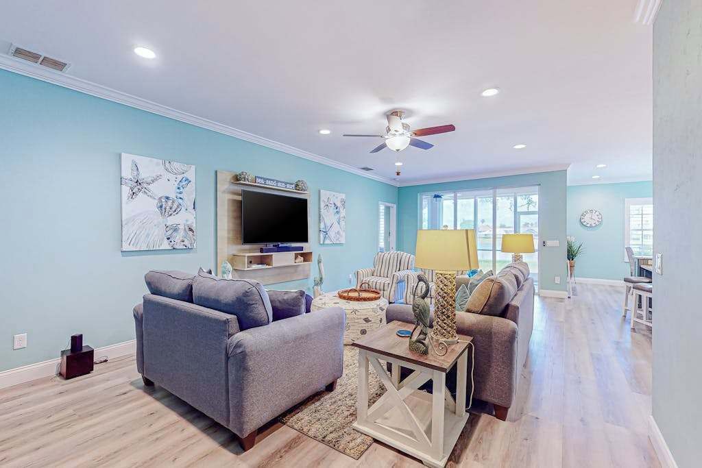 Cypress Lake Condo | Chic Gulf Villa | Pools, Hot Tub, Sports Courts, Fishing Pier | Mins to Beach