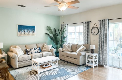 Bradenton Beach House | Light & Airy Townhome with Beach, Bay, & Pool views from deck!