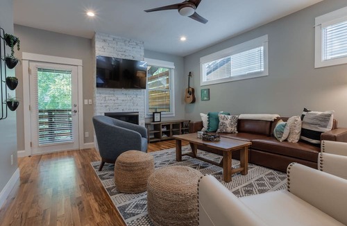 Woodfin Villa | Weeping Willow | Pet Friendly Luxury Asheville Villa with Hot Tub, EV Charger & King Beds