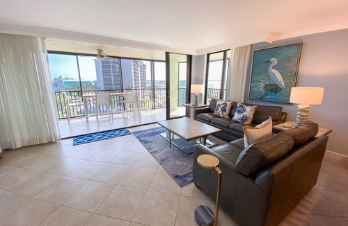 Punta Rassa Condo | Sanibel Harbour Resort: Harbour Tower 711 Updated beachfront condo with wrap-around lanai.