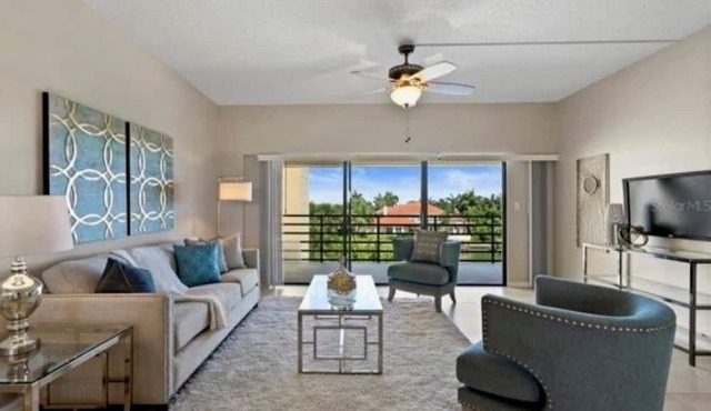 Newly remodeled Island condo with view of the Bay and short walk to beach.