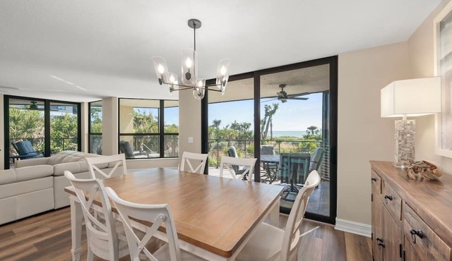 Pine Cove #101 is a 3/2 beachfront Sanibel vacation rental condo