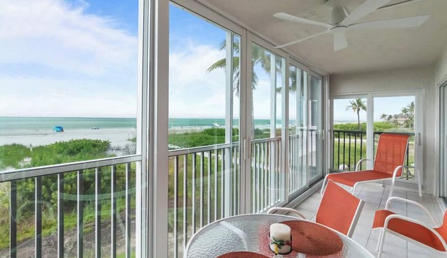 Gulf Front, First Living Level, Two Bedroom Condo - Sanibel Surfside 112