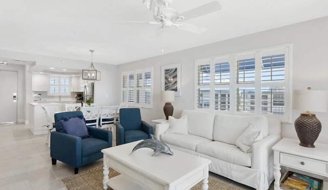 Estero Island Beach Villa 601 | Gulf views, Balcony, Oceanfront Pool and Beach A