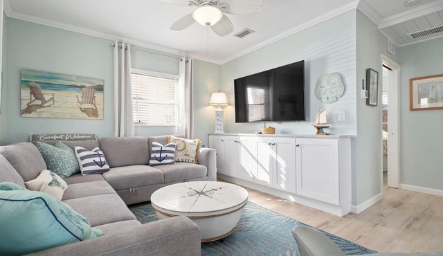 One Bedroom remodeled stand-alone Unit - steps from our private beach.