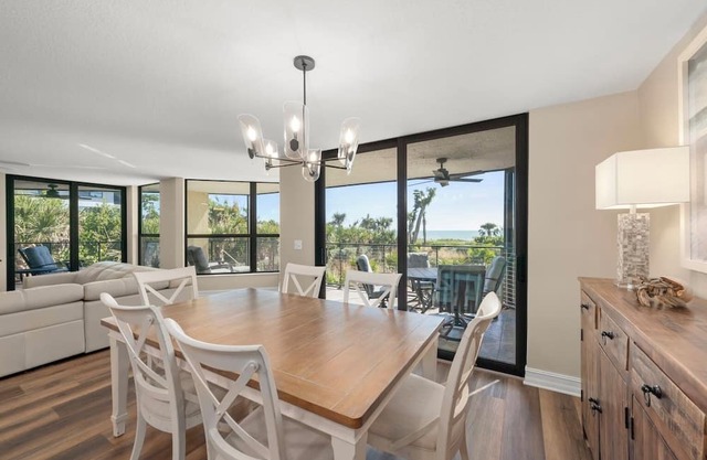 Pine Cove #101 is a 3/2 beachfront Sanibel vacation rental condo